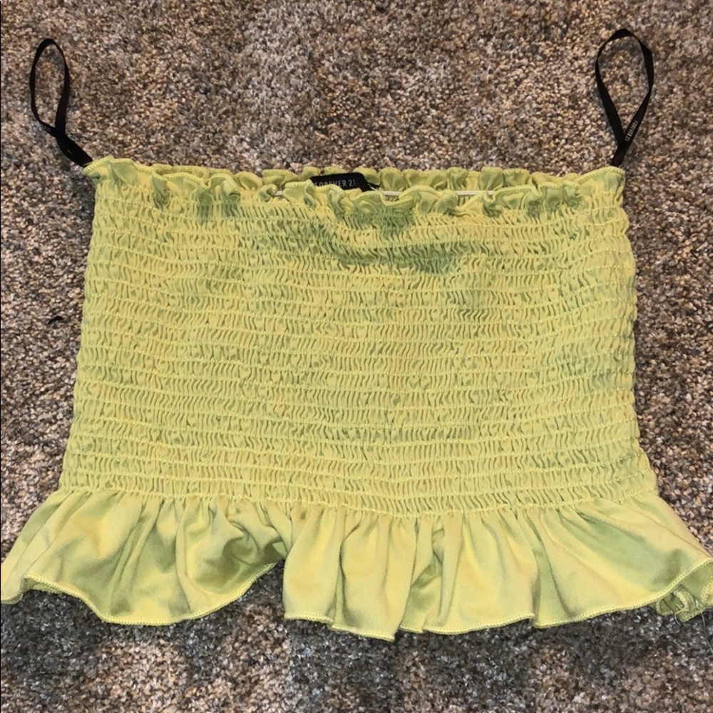 Lime green crop top